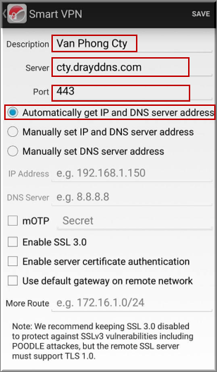 H12 SSL VPN hostto LAN