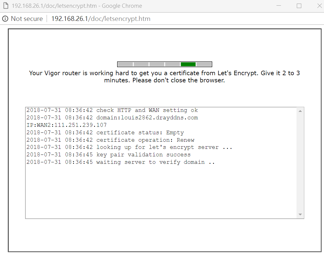 Hướng dẫn đăng ký chứng chỉ SSL Let's Encrypt trên DrayTek Quản lý