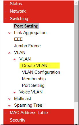 4 Create VLAN 1